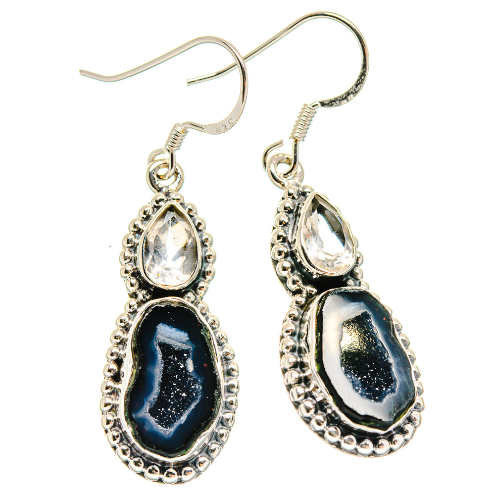 Coconut Geode Druzy Earrings handcrafted by Anasilvercos - EARR423031
