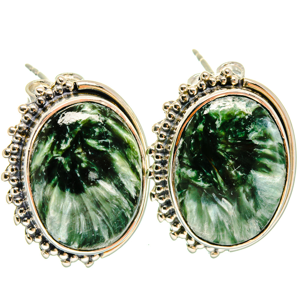 Seraphinite Earrings handcrafted by Anasilvercos - EARR423041