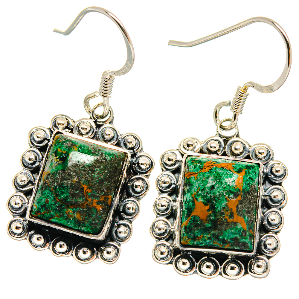 Chrysocolla Earrings handcrafted by Anasilvercos - EARR423045
