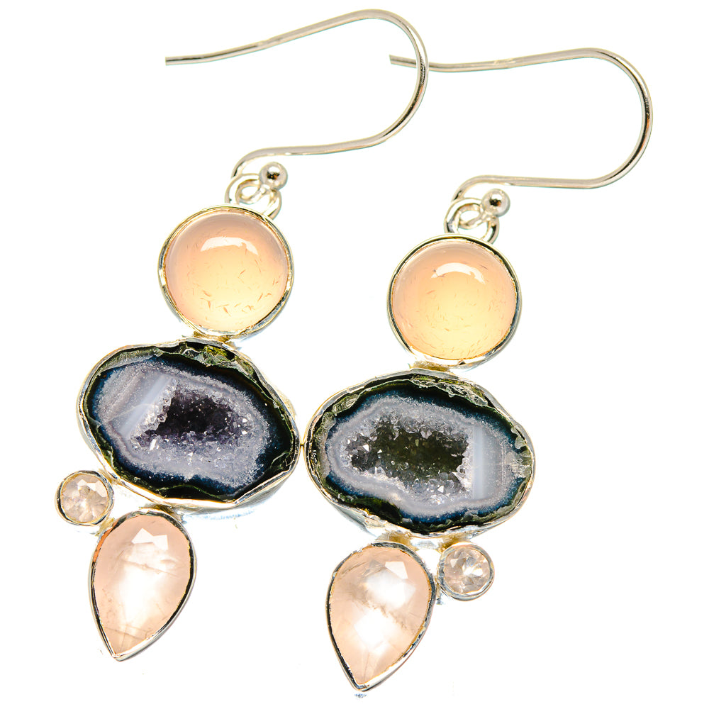 Coconut Geode Druzy Earrings handcrafted by Anasilvercos - EARR423061