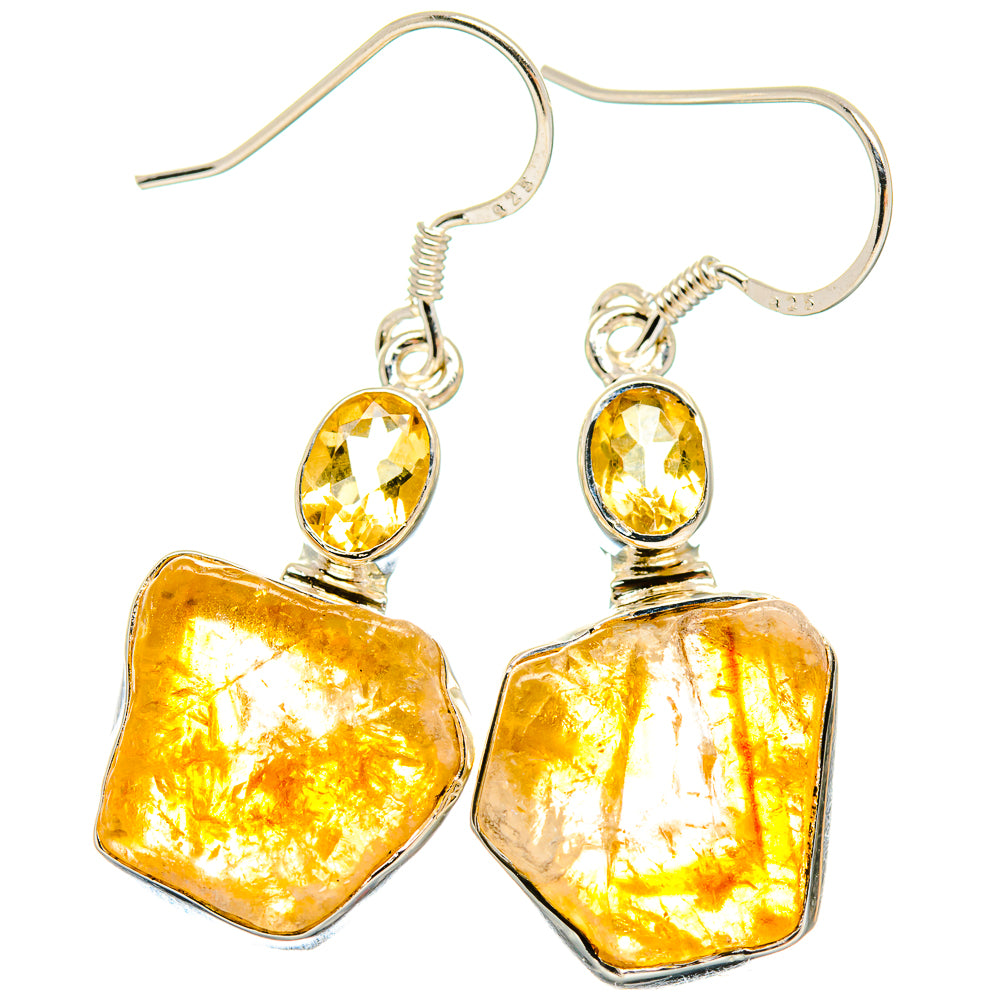 Citrine Earrings handcrafted by Anasilvercos - EARR423078