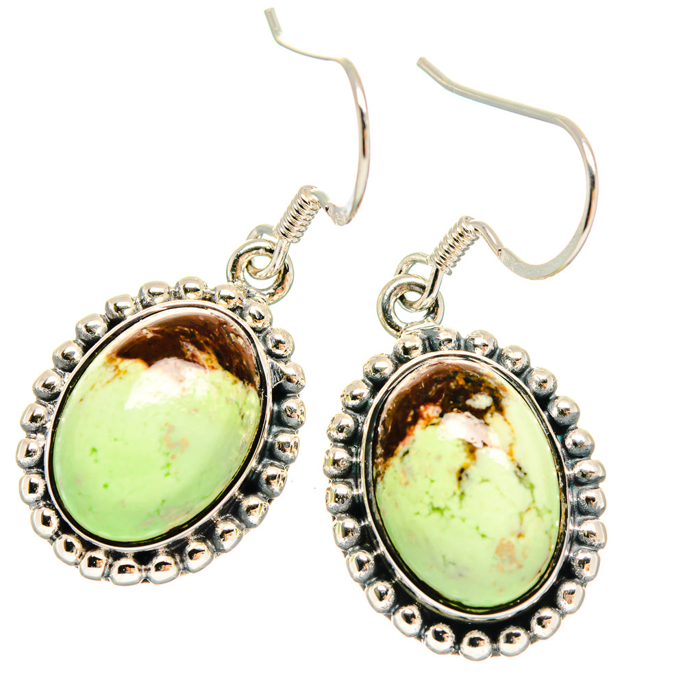 Lemon Chrysoprase Earrings handcrafted by Anasilvercos - EARR423081