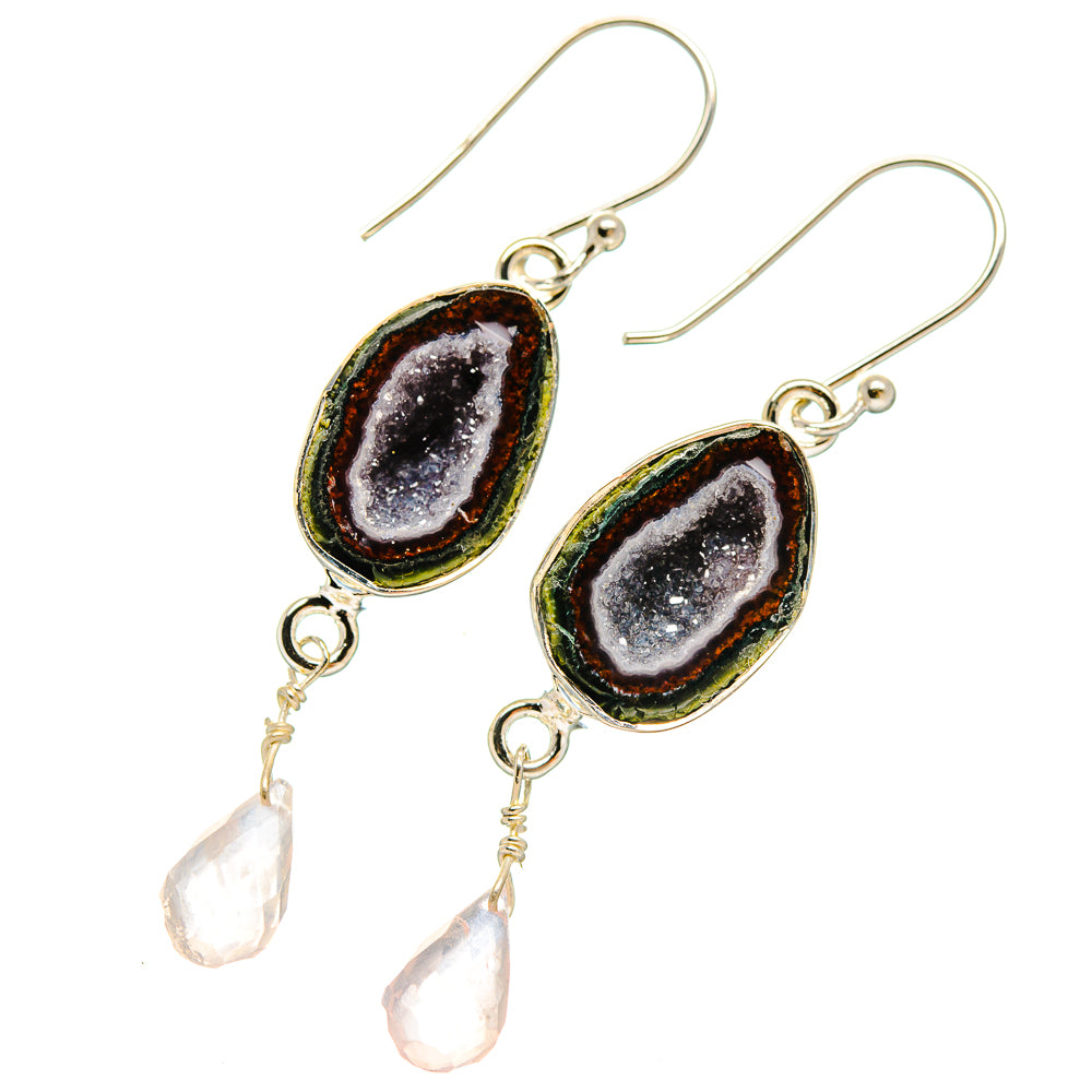 Coconut Geode Slice Earrings handcrafted by Anasilvercos - EARR423085