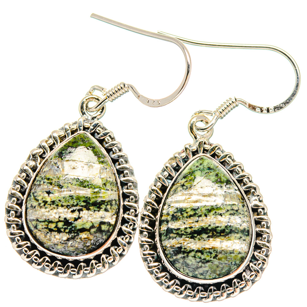Lizard Jasper Earrings handcrafted by Anasilvercos - EARR423093