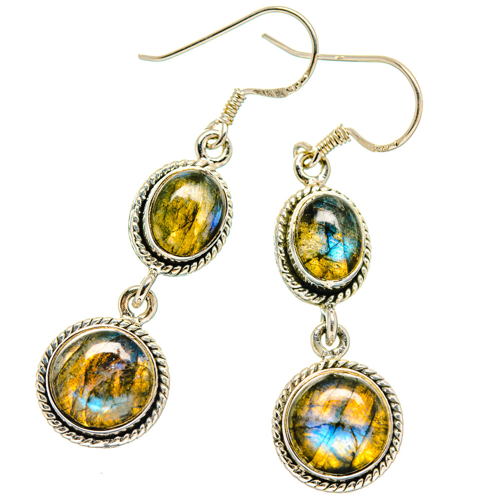 Labradorite Earrings handcrafted by Anasilvercos - EARR423101