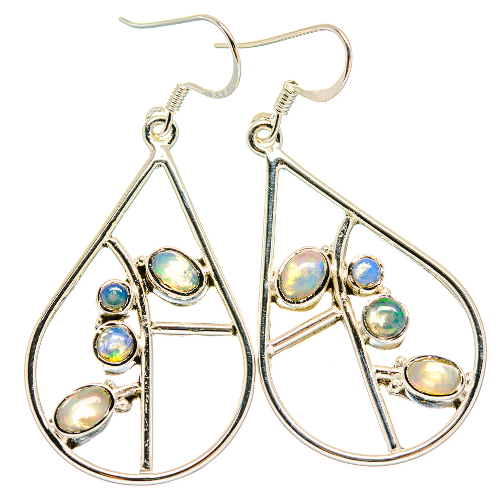 Ethiopian Opal Earrings handcrafted by Anasilvercos - EARR423108