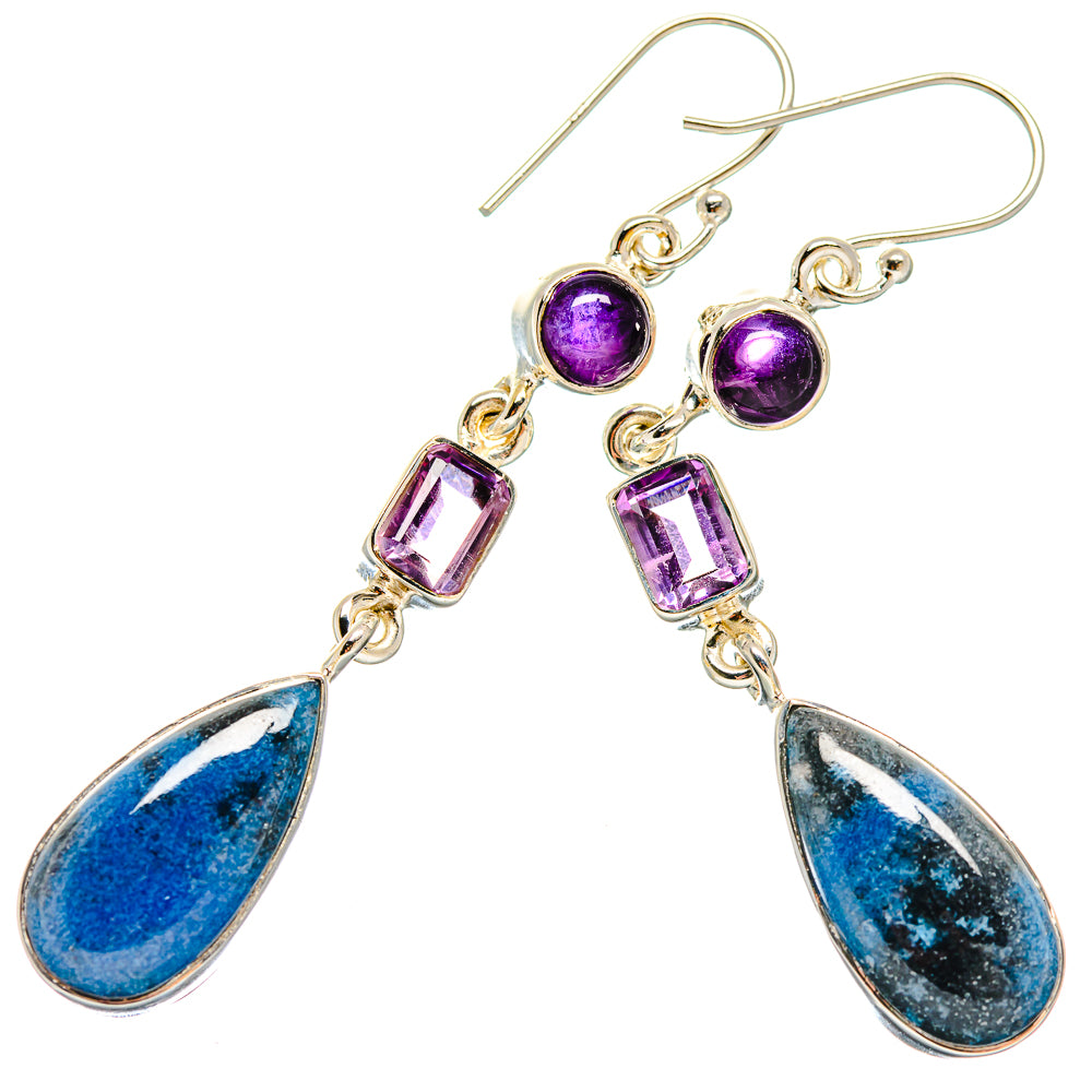 Shattuckite Earrings handcrafted by Anasilvercos - EARR423111