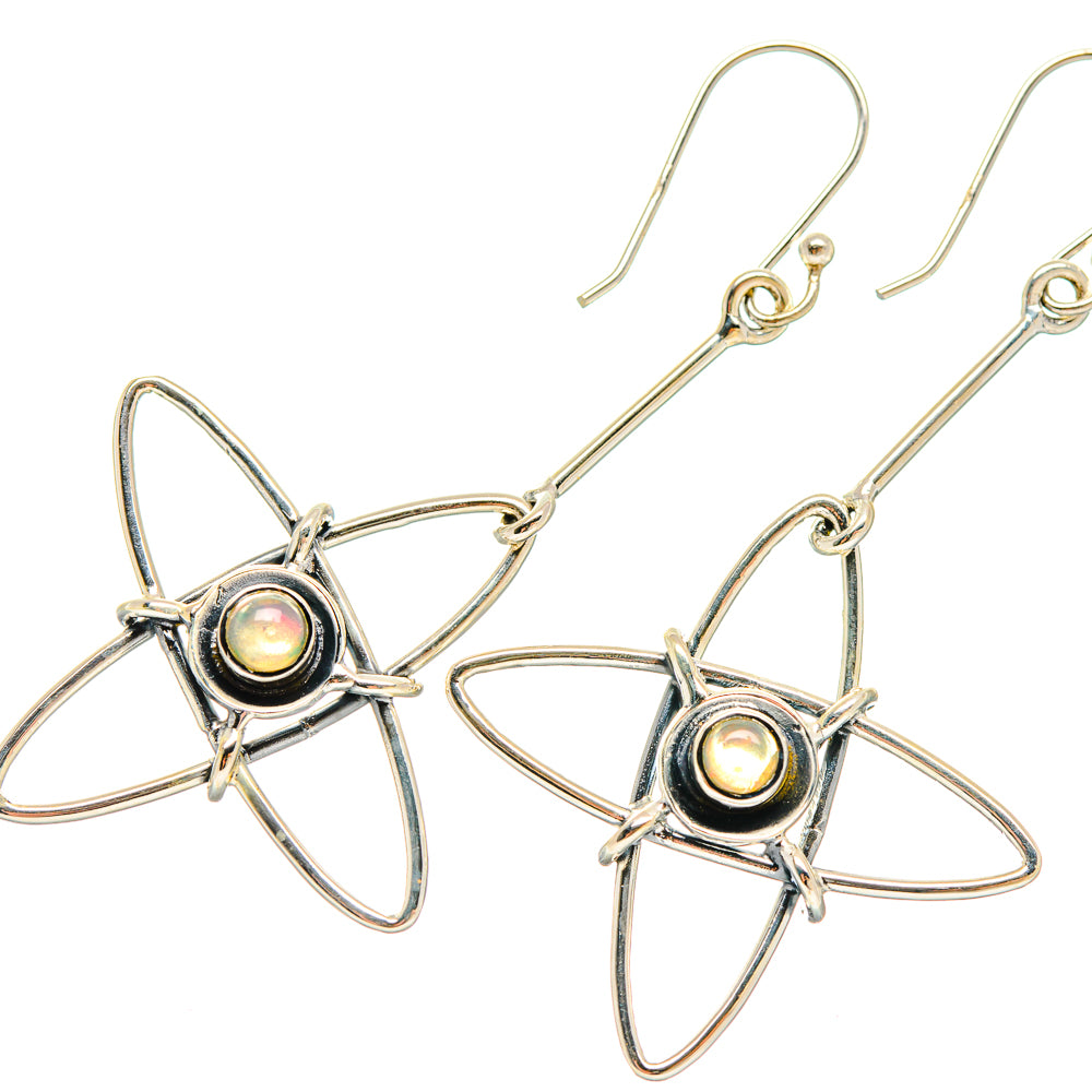 Ethiopian Opal Earrings handcrafted by Anasilvercos - EARR423114