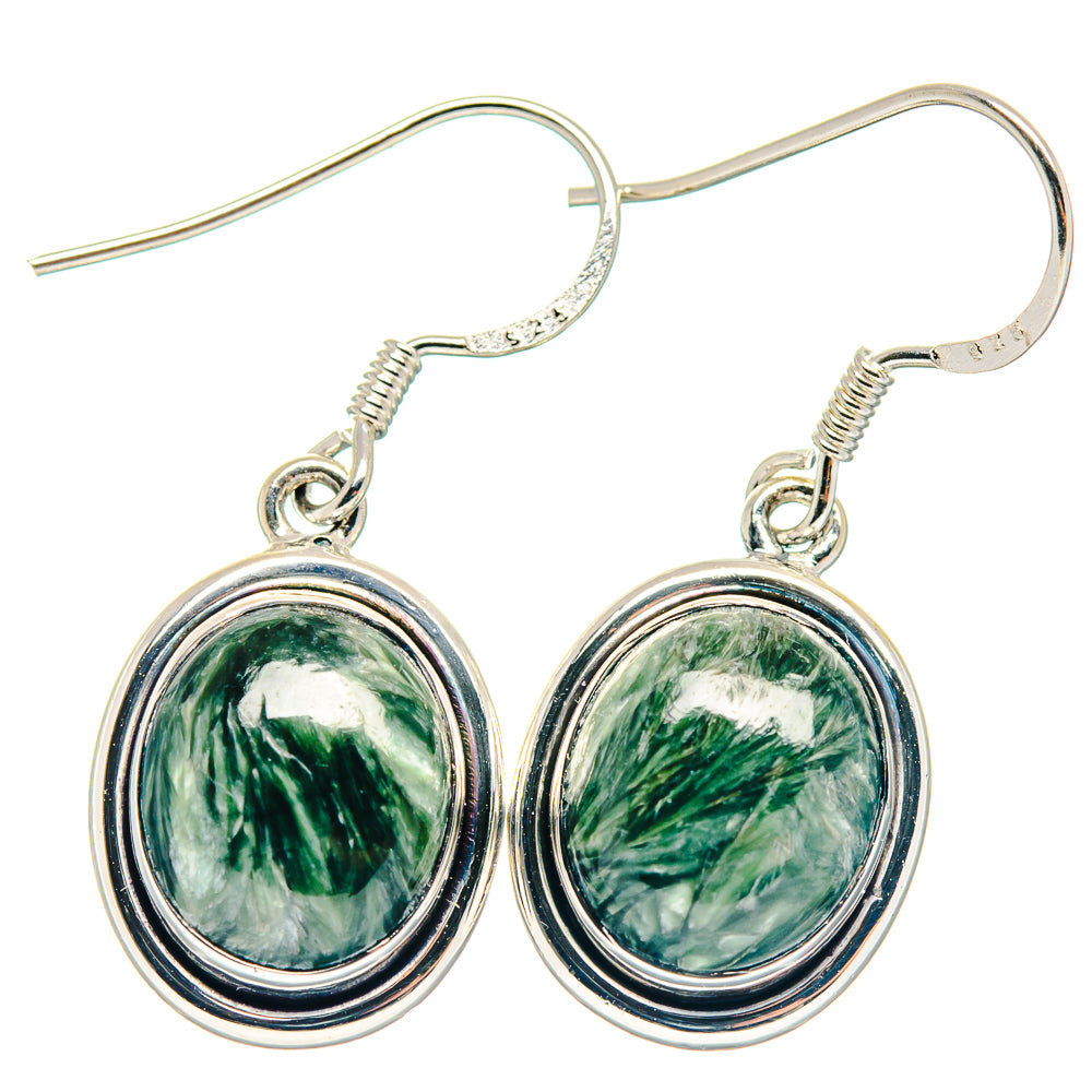 Seraphinite Earrings handcrafted by Anasilvercos - EARR423119