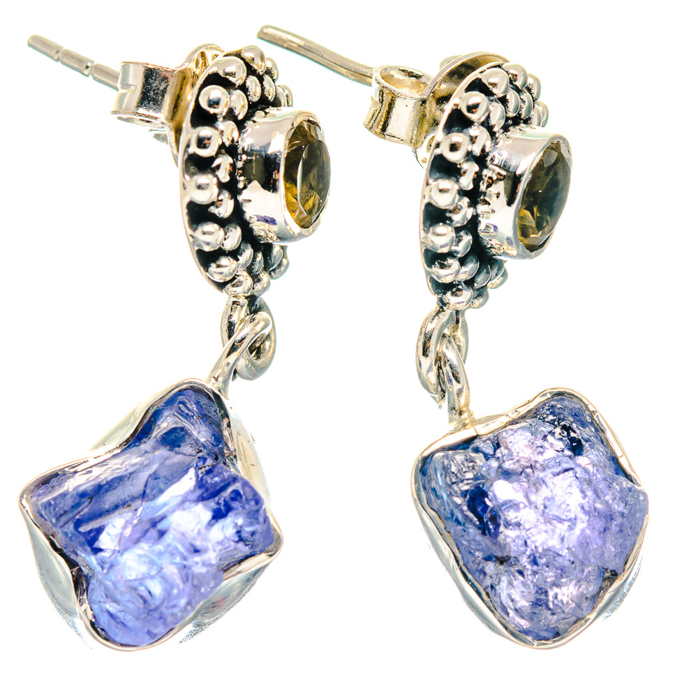 Tanzanite, Citrine Earrings handcrafted by Anasilvercos - EARR423124