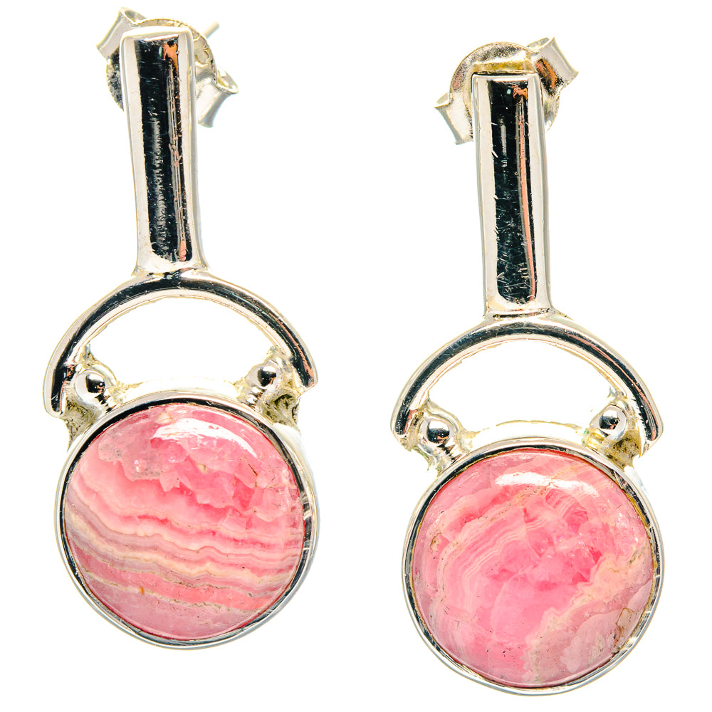 Rhodochrosite Earrings handcrafted by Anasilvercos - EARR423126