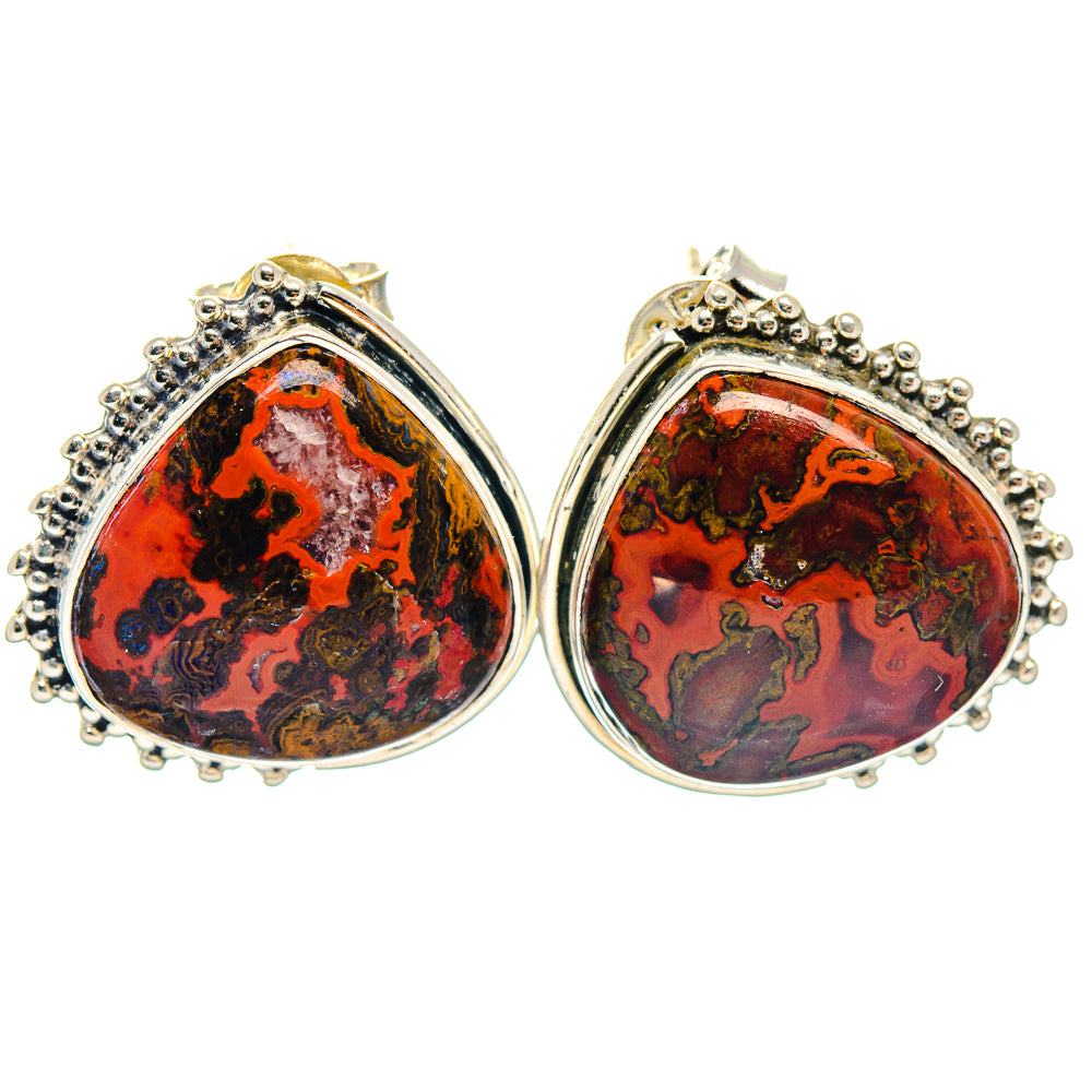 Morocco Agate Earrings handcrafted by Anasilvercos - EARR423143