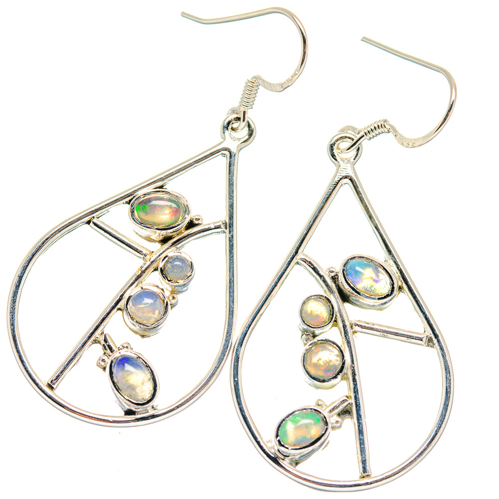 Ethiopian Opal Earrings handcrafted by Anasilvercos - EARR423152