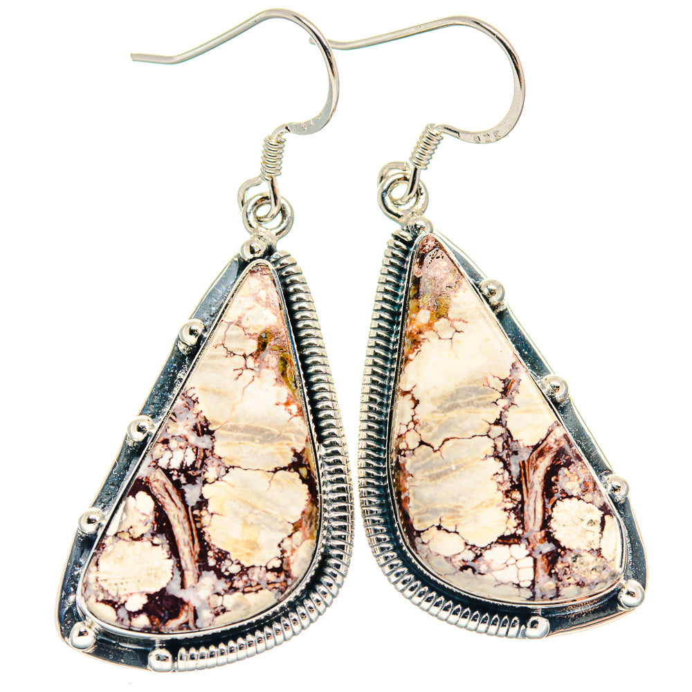 Wild Horse Jasper Earrings handcrafted by Anasilvercos - EARR423158