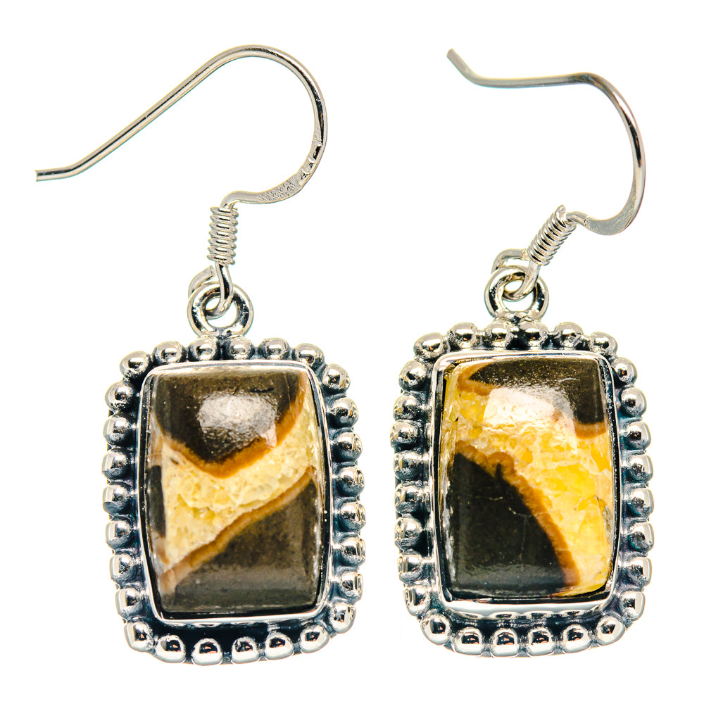 Septarian Nodule Earrings handcrafted by Anasilvercos - EARR423175