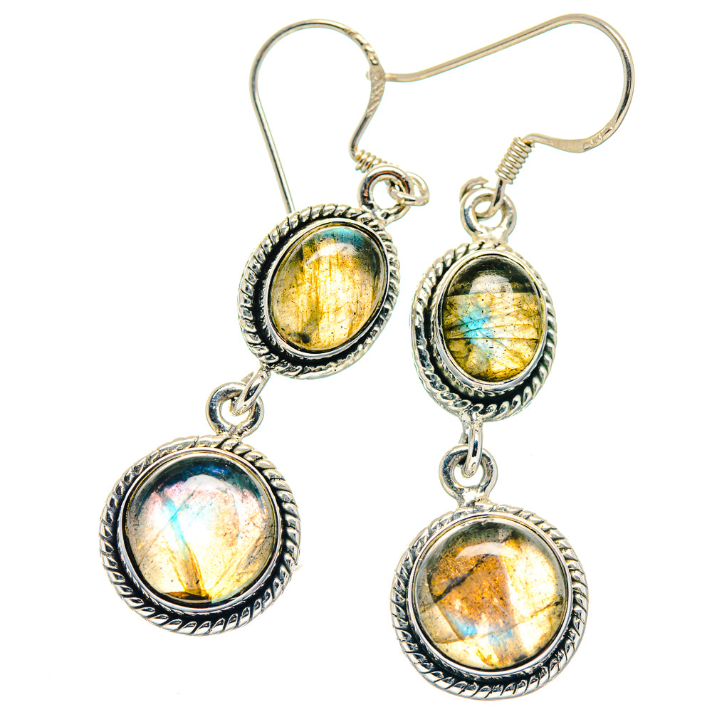 Labradorite Earrings handcrafted by Anasilvercos - EARR423178