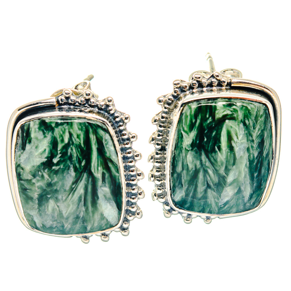 Seraphinite Earrings handcrafted by Anasilvercos - EARR423189