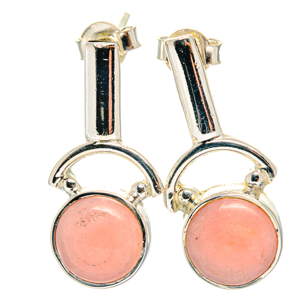 Pink Opal Earrings handcrafted by Anasilvercos - EARR423193