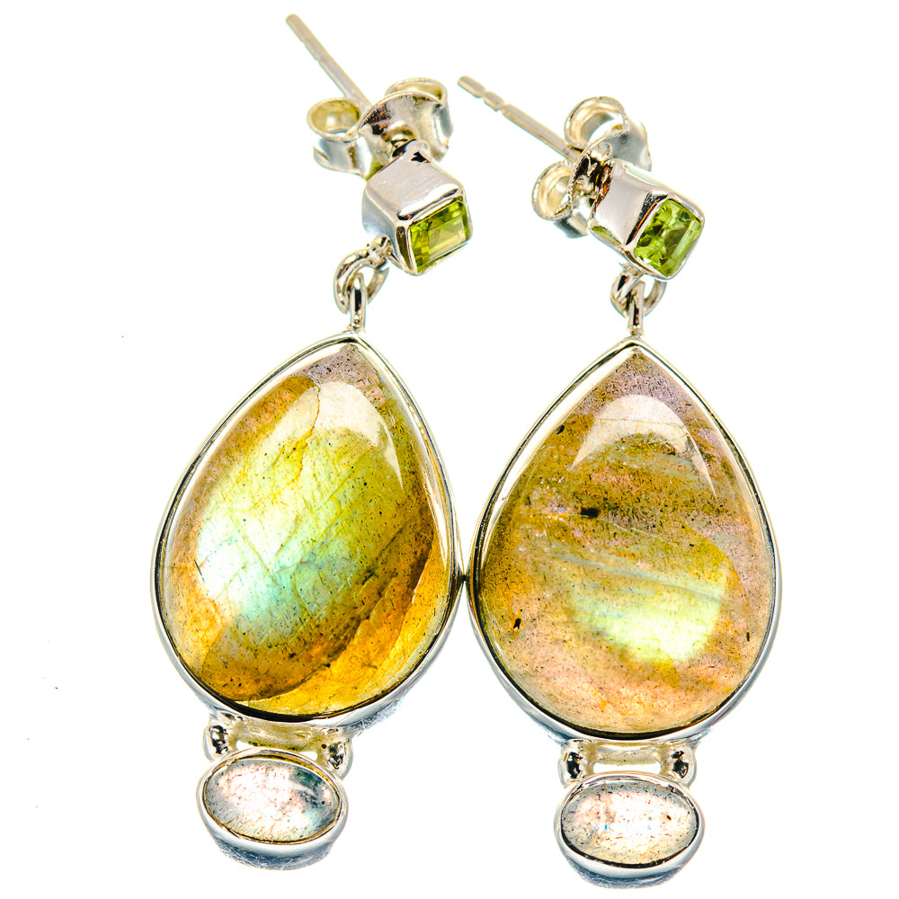 Labradorite Earrings handcrafted by Anasilvercos - EARR423201