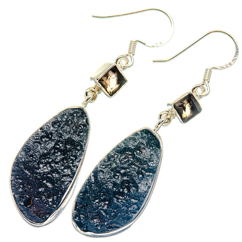 Tektite Earrings handcrafted by Anasilvercos - EARR423207