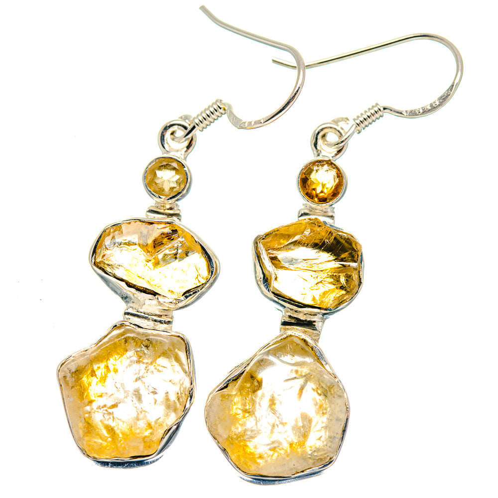 Citrine Earrings handcrafted by Anasilvercos - EARR423208