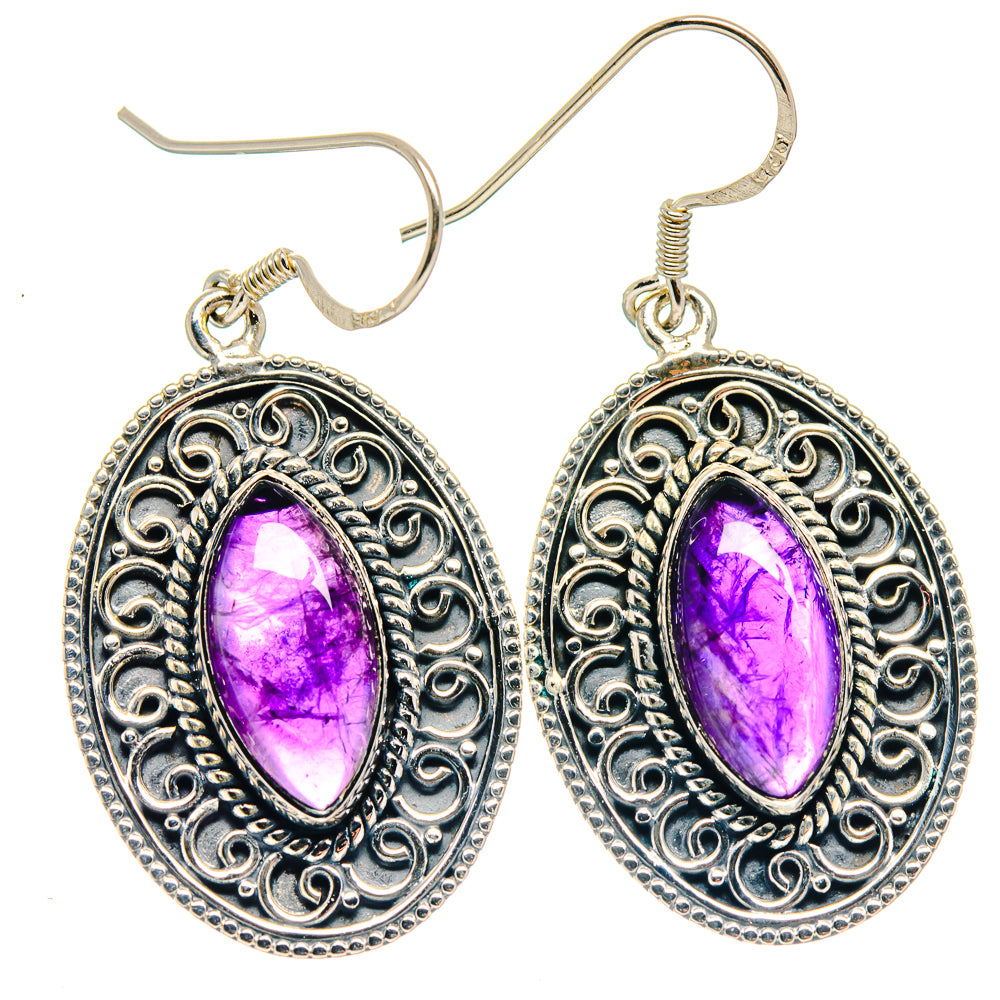 Amethyst Earrings handcrafted by Anasilvercos - EARR423216
