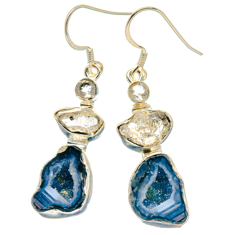 Coconut Geode Slice Earrings handcrafted by Anasilvercos - EARR423220