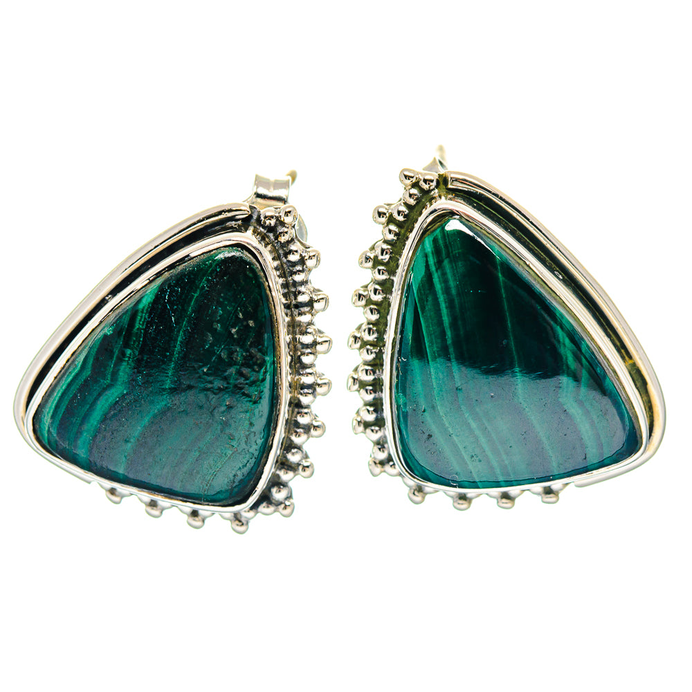 Malachite Earrings handcrafted by Anasilvercos - EARR423221