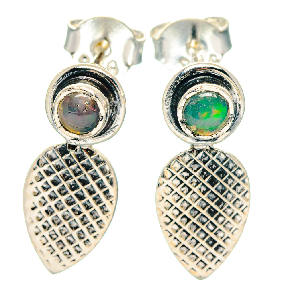 Ethiopian Opal Earrings handcrafted by Anasilvercos - EARR423224 - Photo 2