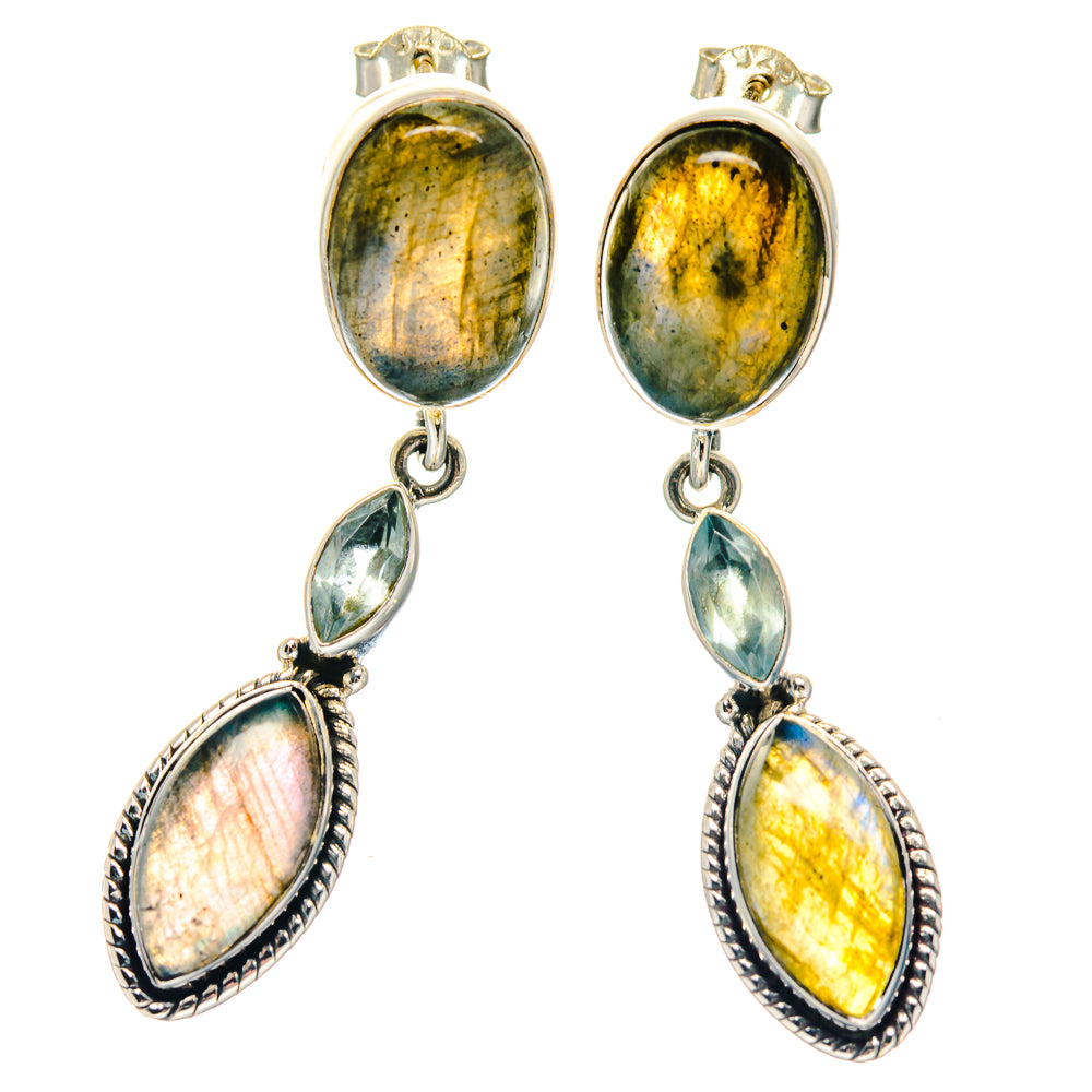 Labradorite Earrings handcrafted by Anasilvercos - EARR423231