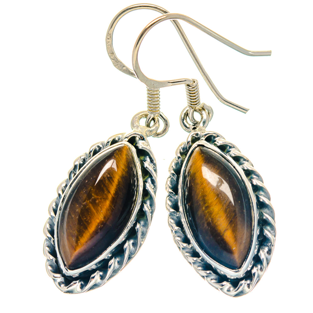 Tiger Eye Earrings handcrafted by Anasilvercos - EARR423254
