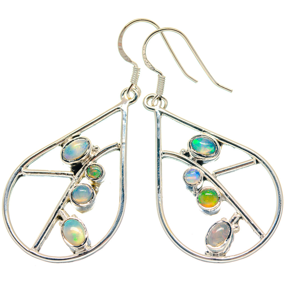 Ethiopian Opal Earrings handcrafted by Anasilvercos - EARR423263