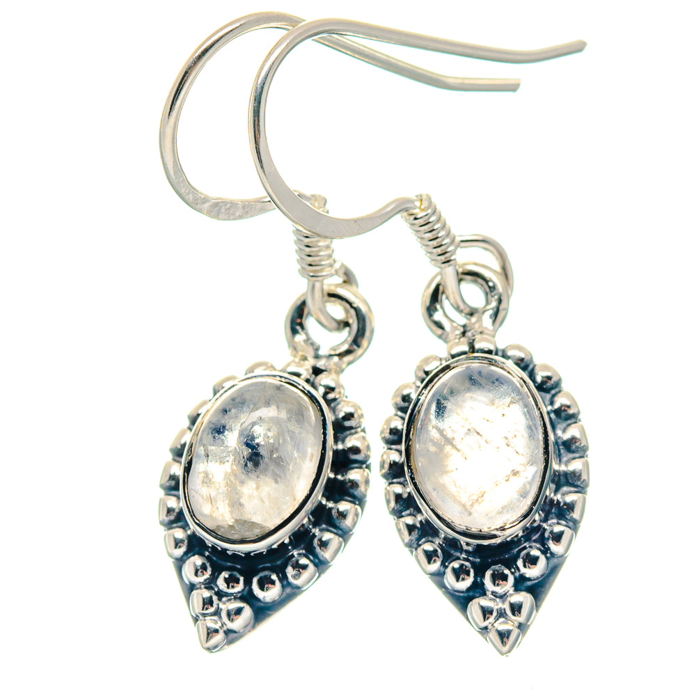 Rainbow Moonstone Earrings handcrafted by Anasilvercos - EARR423272