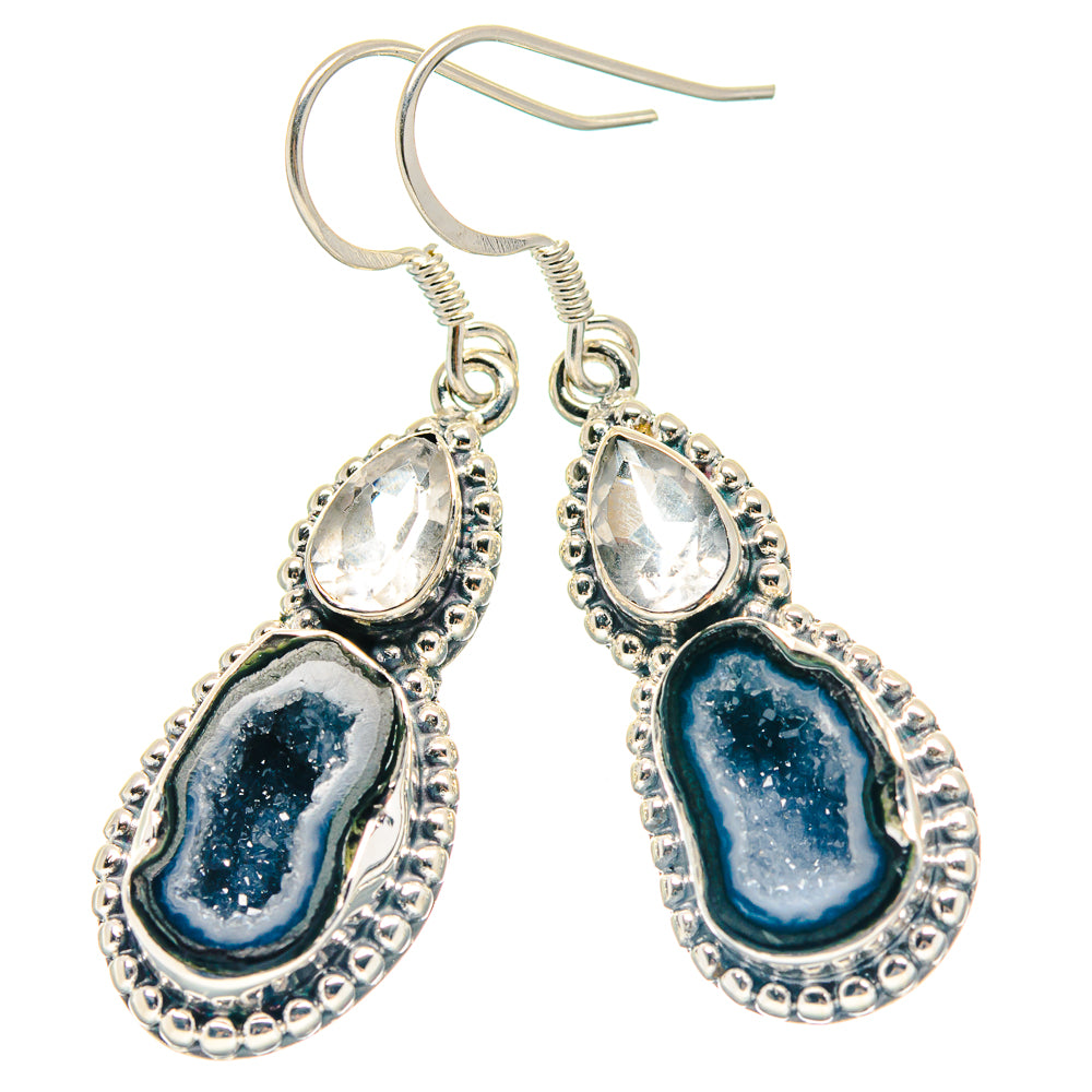 Coconut Geode Slice Earrings handcrafted by Anasilvercos - EARR423291