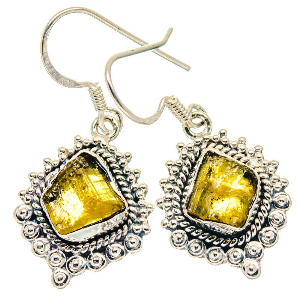 Green Tourmaline Earrings handcrafted by Anasilvercos - EARR423294