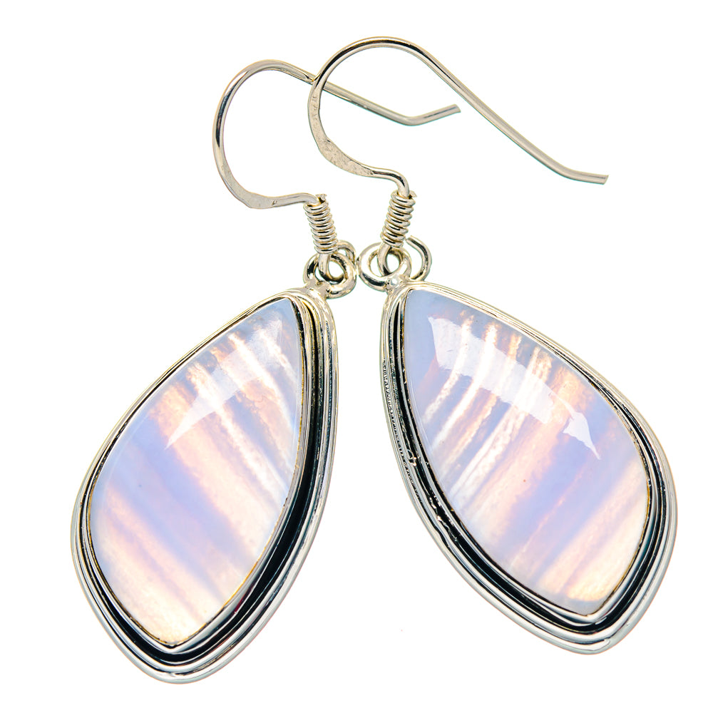 Blue Lace Agate Earrings handcrafted by Anasilvercos - EARR423330