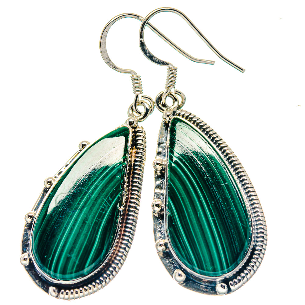 Malachite Earrings handcrafted by Anasilvercos - EARR423337