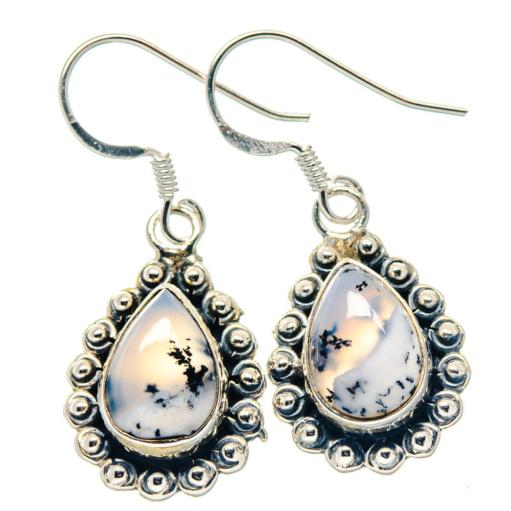 Dendritic Opal Earrings handcrafted by Anasilvercos - EARR423348