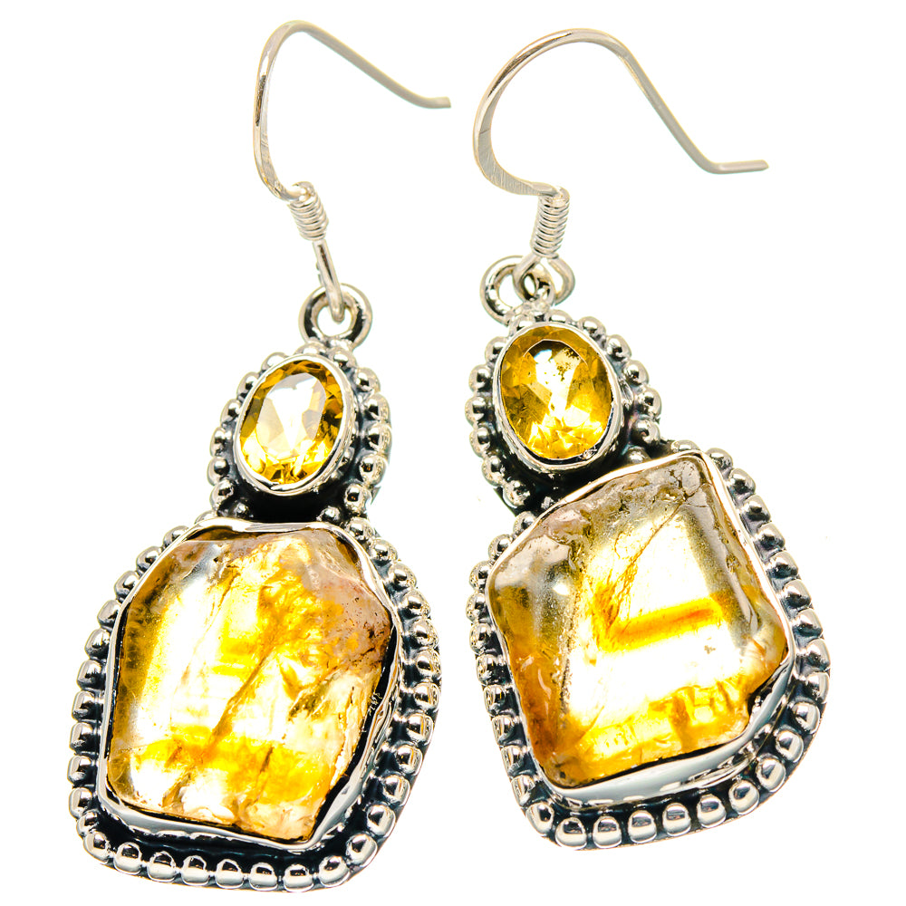 Citrine Earrings handcrafted by Anasilvercos - EARR423350