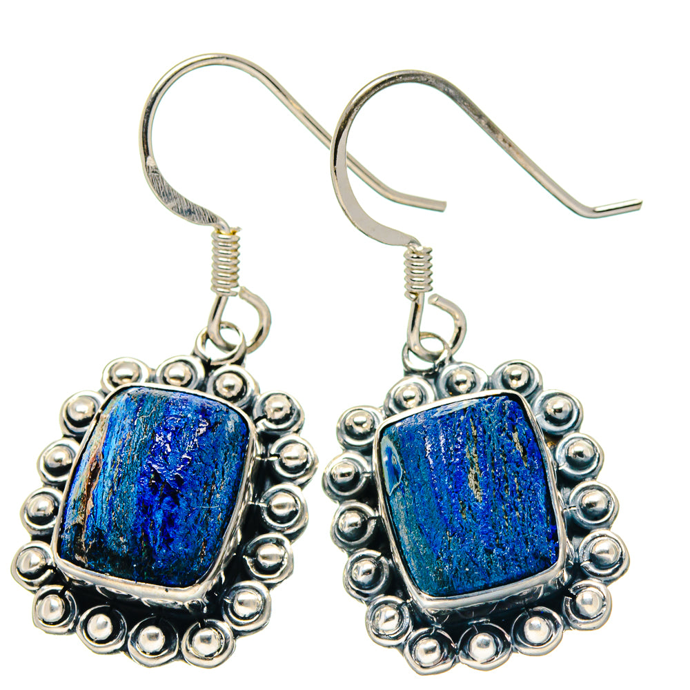 Azurite Earrings handcrafted by Anasilvercos - EARR423356