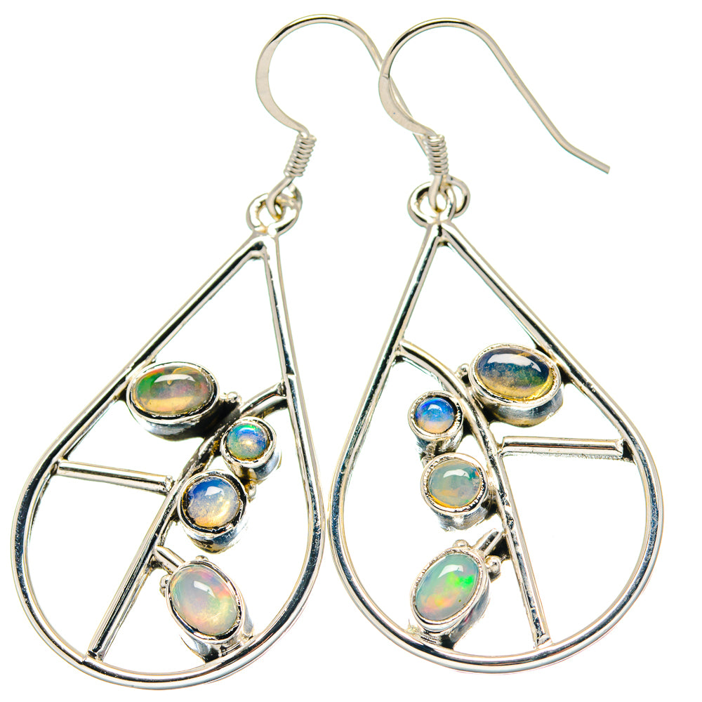Ethiopian Opal Earrings handcrafted by Anasilvercos - EARR423359