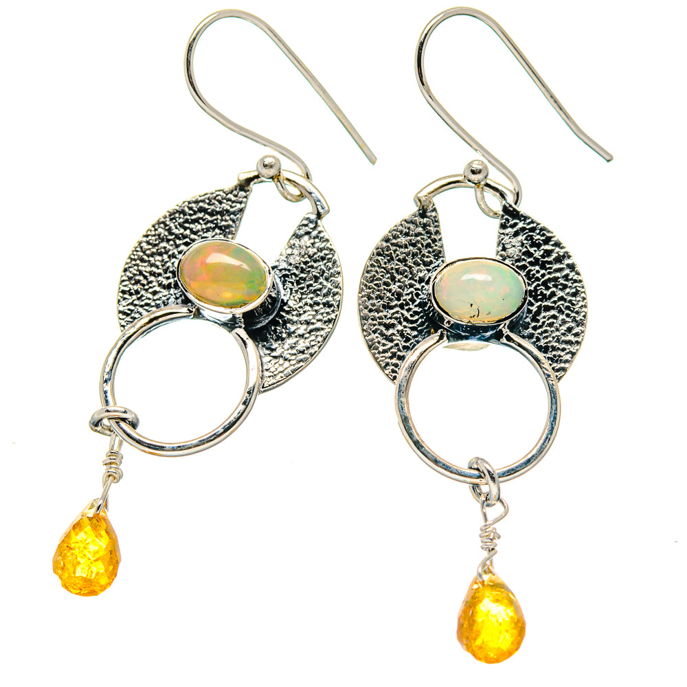 Ethiopian Opal Earrings handcrafted by Anasilvercos - EARR423361