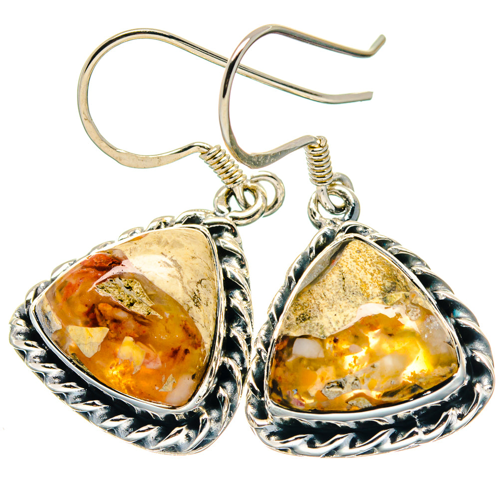 Brecciated Mookaite Earrings handcrafted by Anasilvercos - EARR423370
