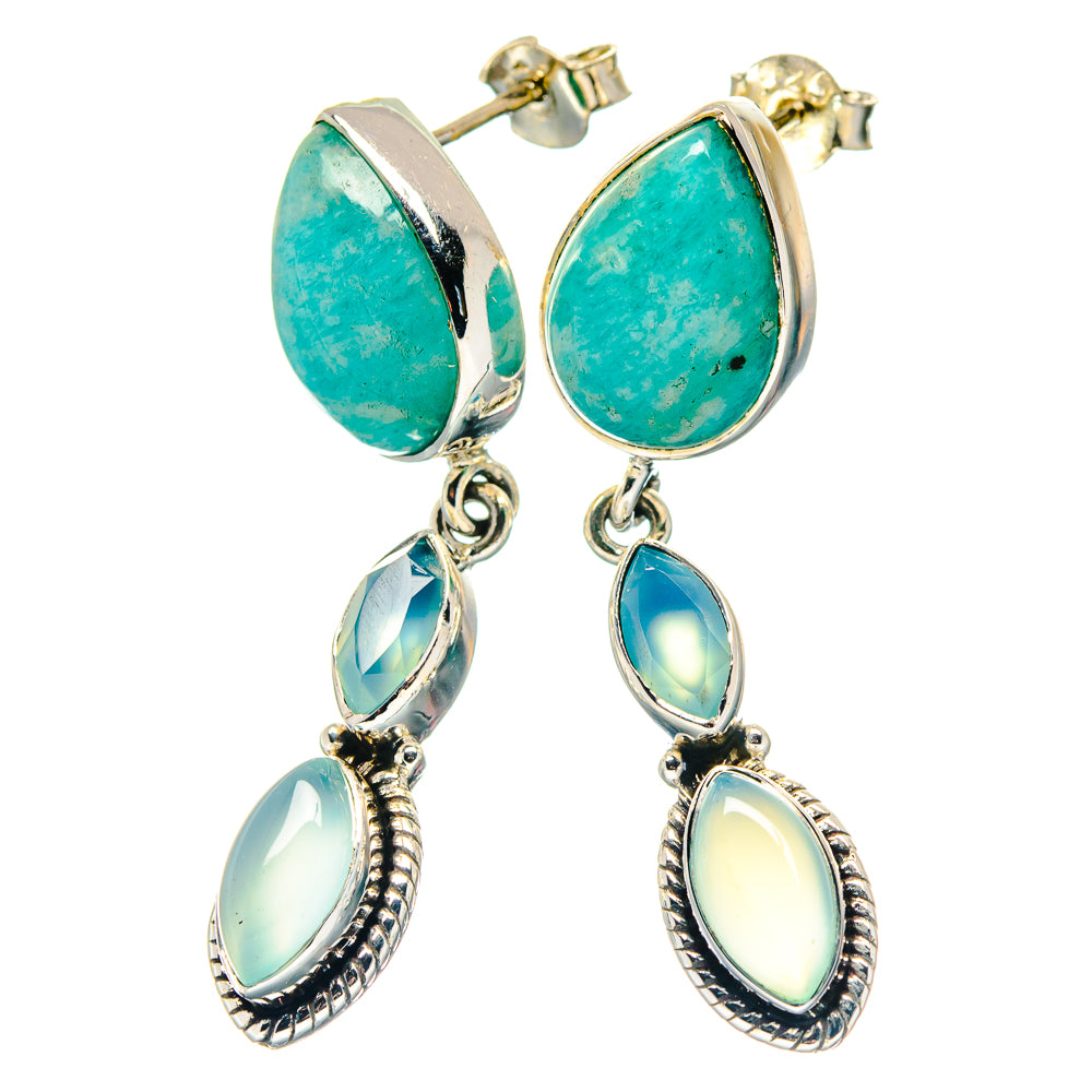 Amazonite Earrings handcrafted by Anasilvercos - EARR423374