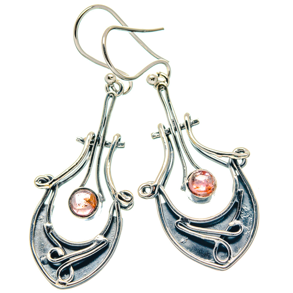 Pink Tourmaline Earrings handcrafted by Anasilvercos - EARR423377