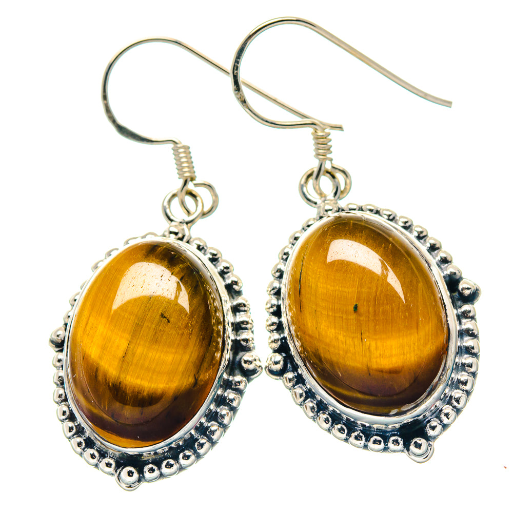 Tiger Eye Earrings handcrafted by Anasilvercos - EARR423392