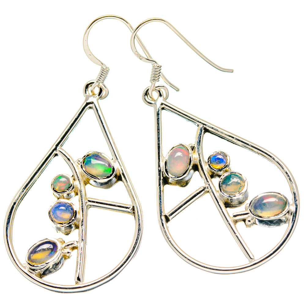 Ethiopian Opal Earrings handcrafted by Anasilvercos - EARR423403