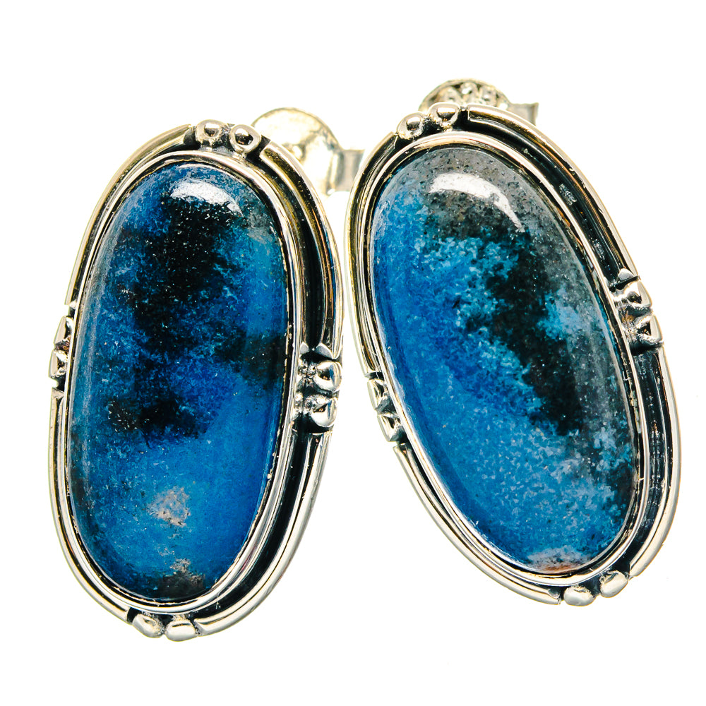 Shattuckite Earrings handcrafted by Anasilvercos - EARR423404