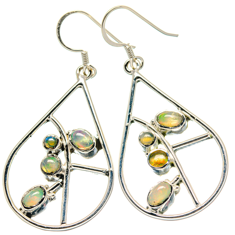 Ethiopian Opal Earrings handcrafted by Anasilvercos - EARR423409