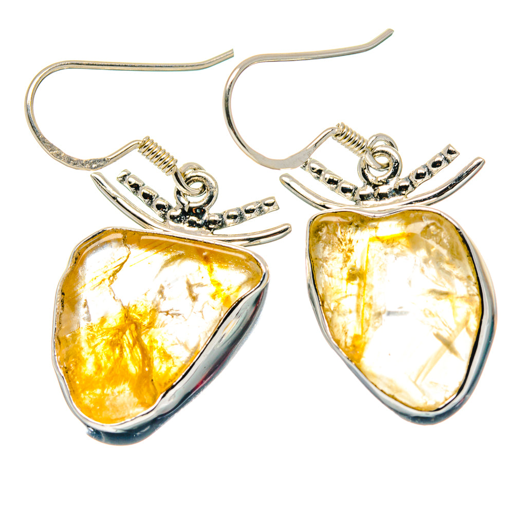 Citrine Earrings handcrafted by Anasilvercos - EARR423411